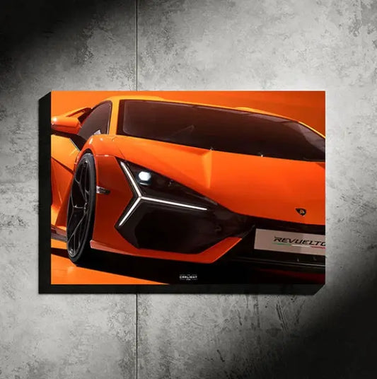 Lamborghini REVUELTO NEON Poster Auto Aura