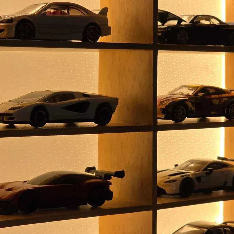 Wooden light up hotwheel Organizer Auto Aura