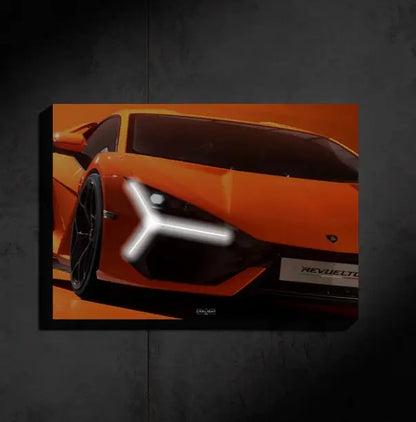 Lamborghini REVUELTO NEON Poster Auto Aura