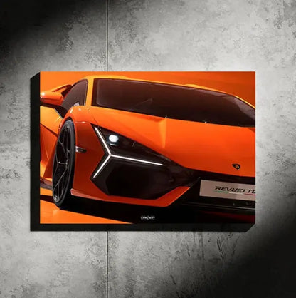 Lamborghini REVUELTO NEON Poster Auto Aura
