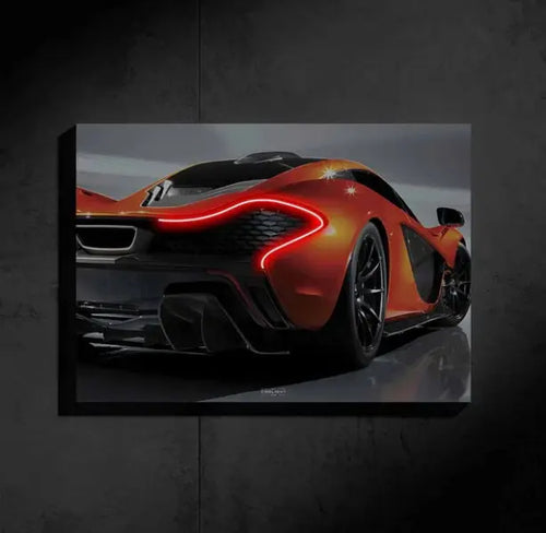 McLaren P1 NEON Poster Auto Aura