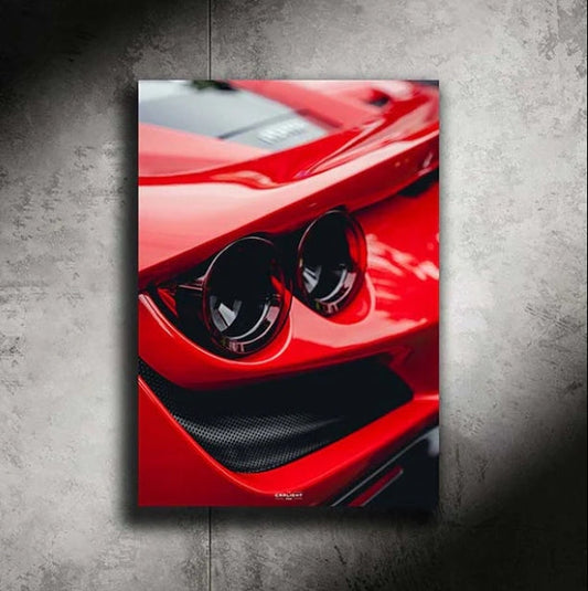 Farrari F8 Tributo NEON Poster Auto Aura