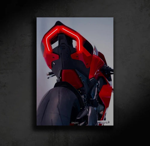 Ducati Panigale V4S NEON Poster Auto Aura